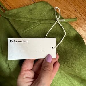Reformation Aubree Dress in Avocado
